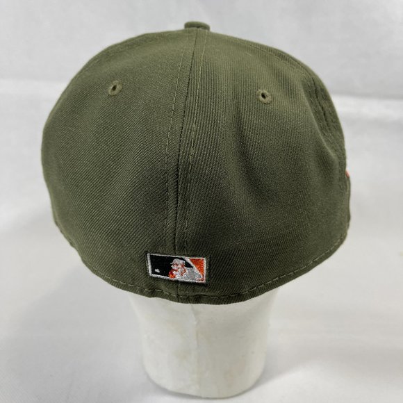 New Era 59FIFTY BALTIMORE ORIOLES Green BIRD LOGO FITTED HAT 60th Anniv. 7 1/4" - Picture 3 of 5